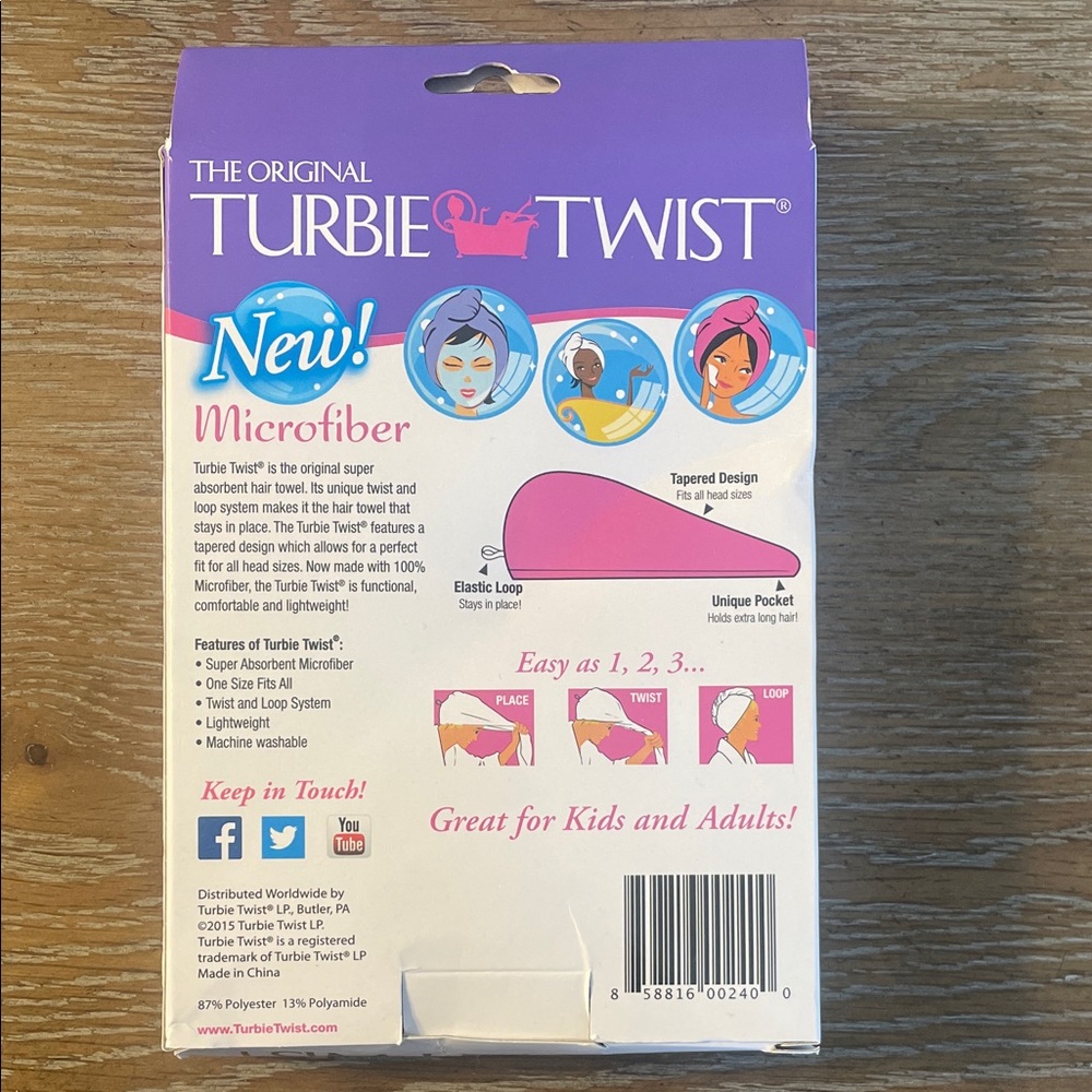 Turbie Twist Microfiber Hair Towel - Picture 2 of 3